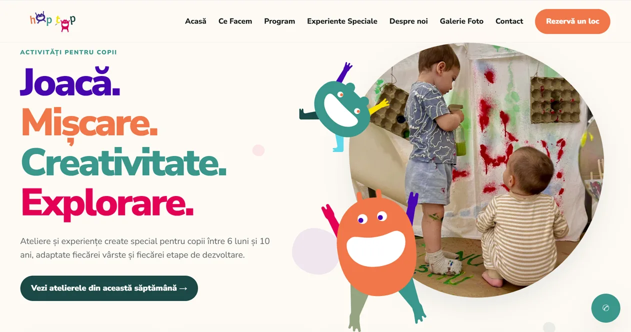 Captură de ecran website HopTop